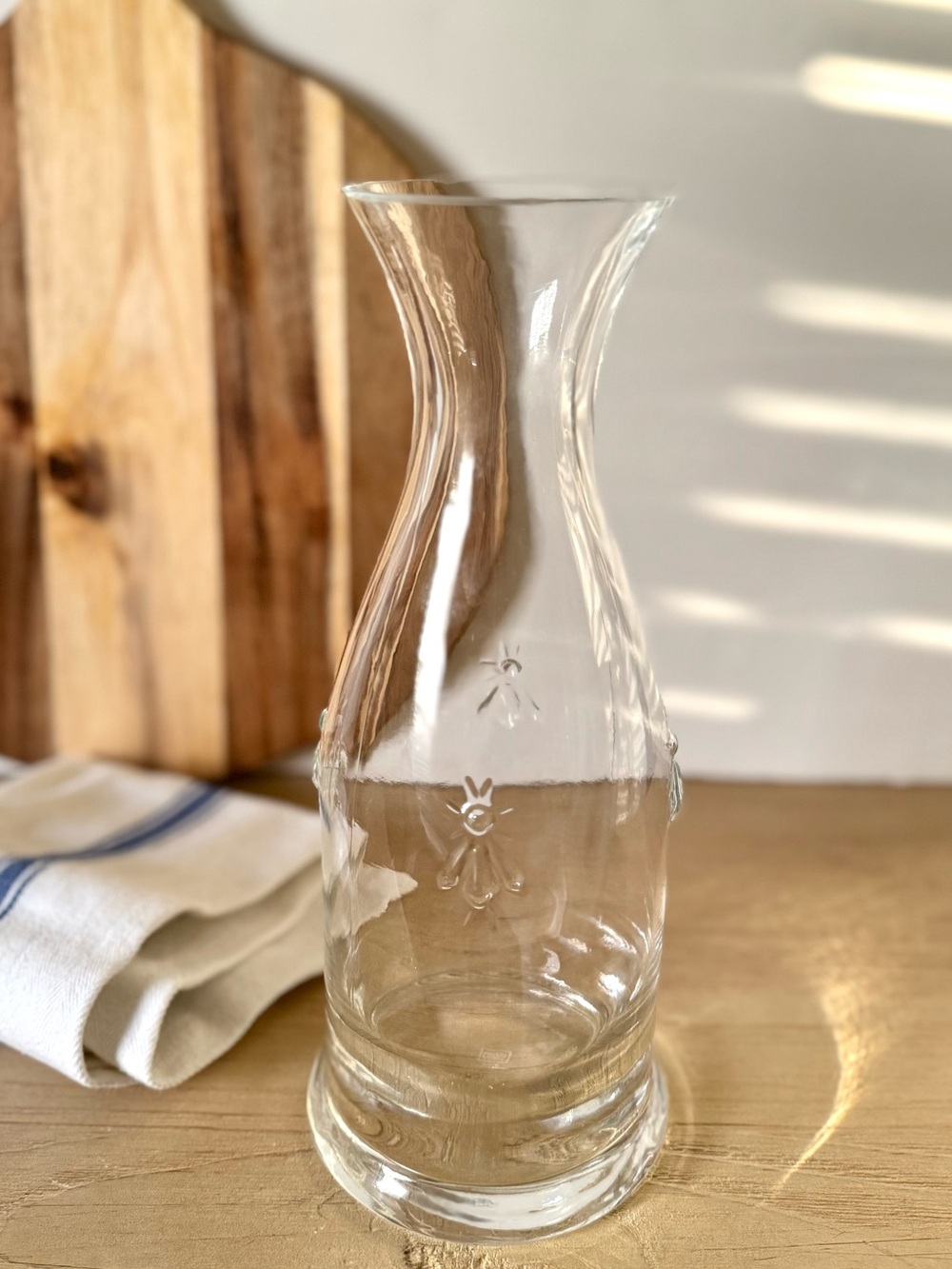 La Rochère  34 oz Tall Glass Bee Carafe